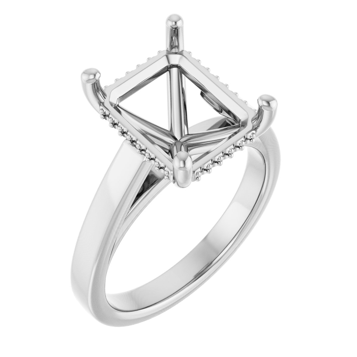 Hidden Halo-Style Engagement Ring
