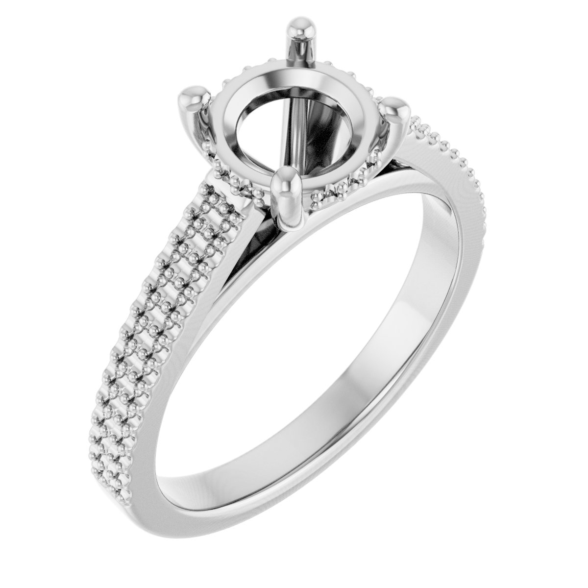 Hidden Halo-Style Engagement Ring