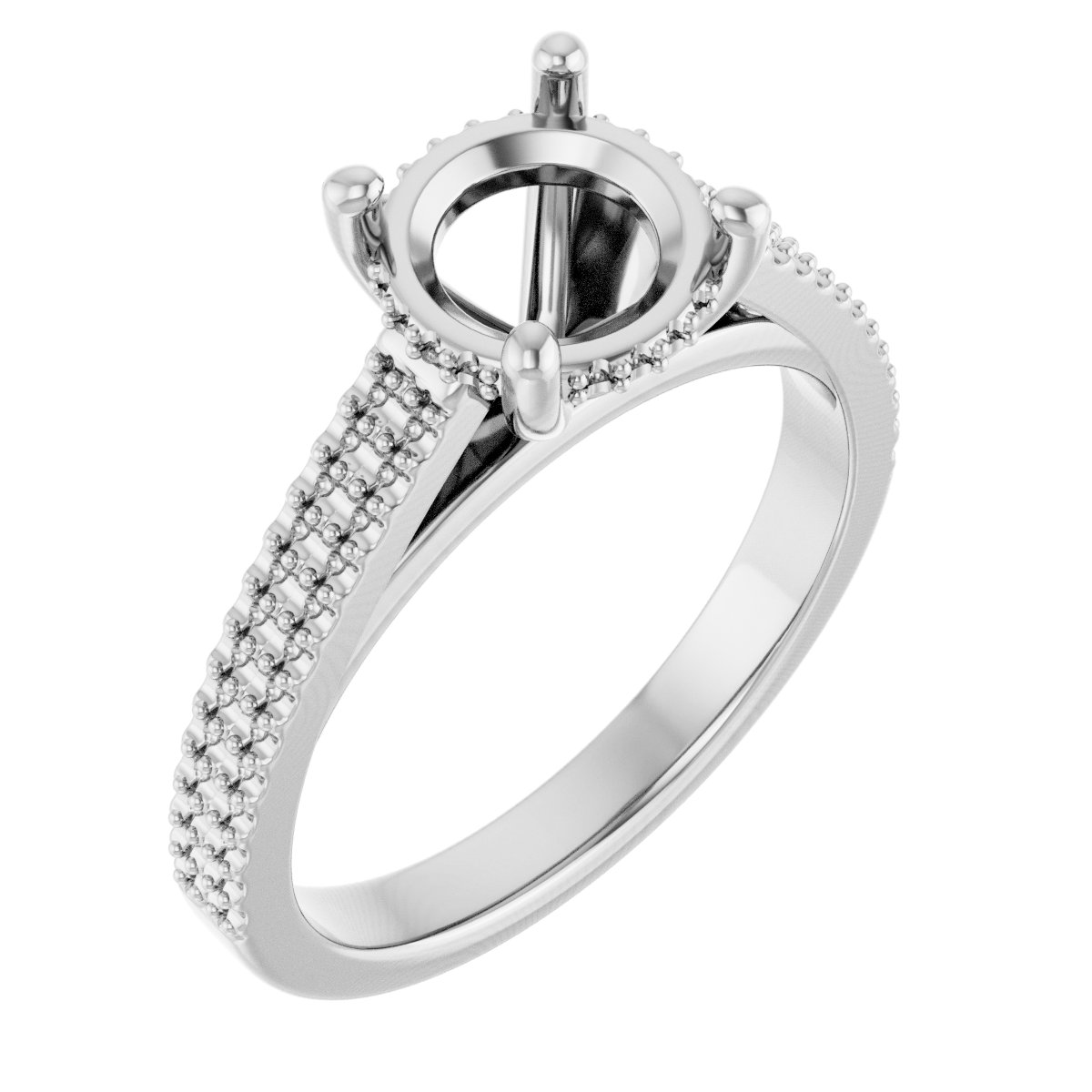 Hidden Halo-Style Engagement Ring