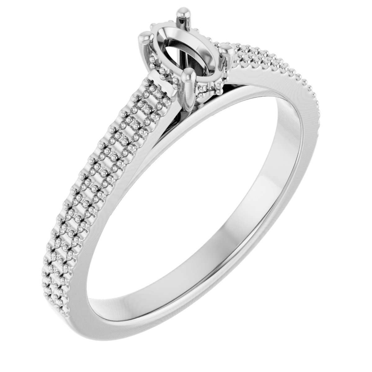 Hidden Halo-Style Engagement Ring
