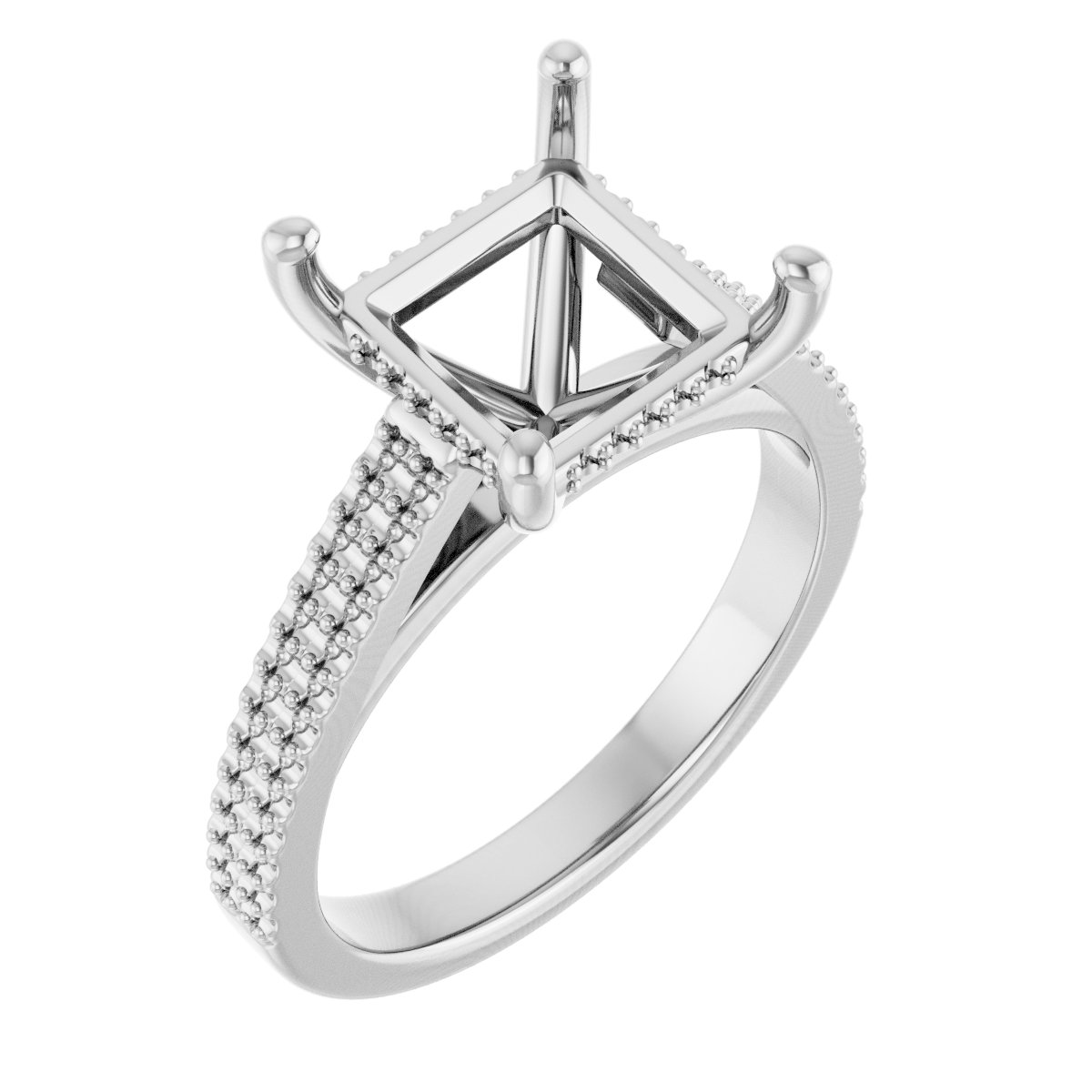 Hidden Halo-Style Engagement Ring