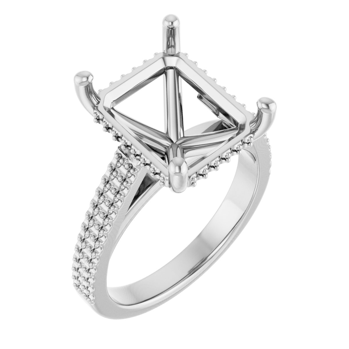 Hidden Halo-Style Engagement Ring