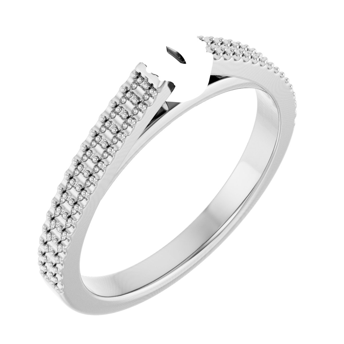 Hidden Halo-Style Engagement Ring