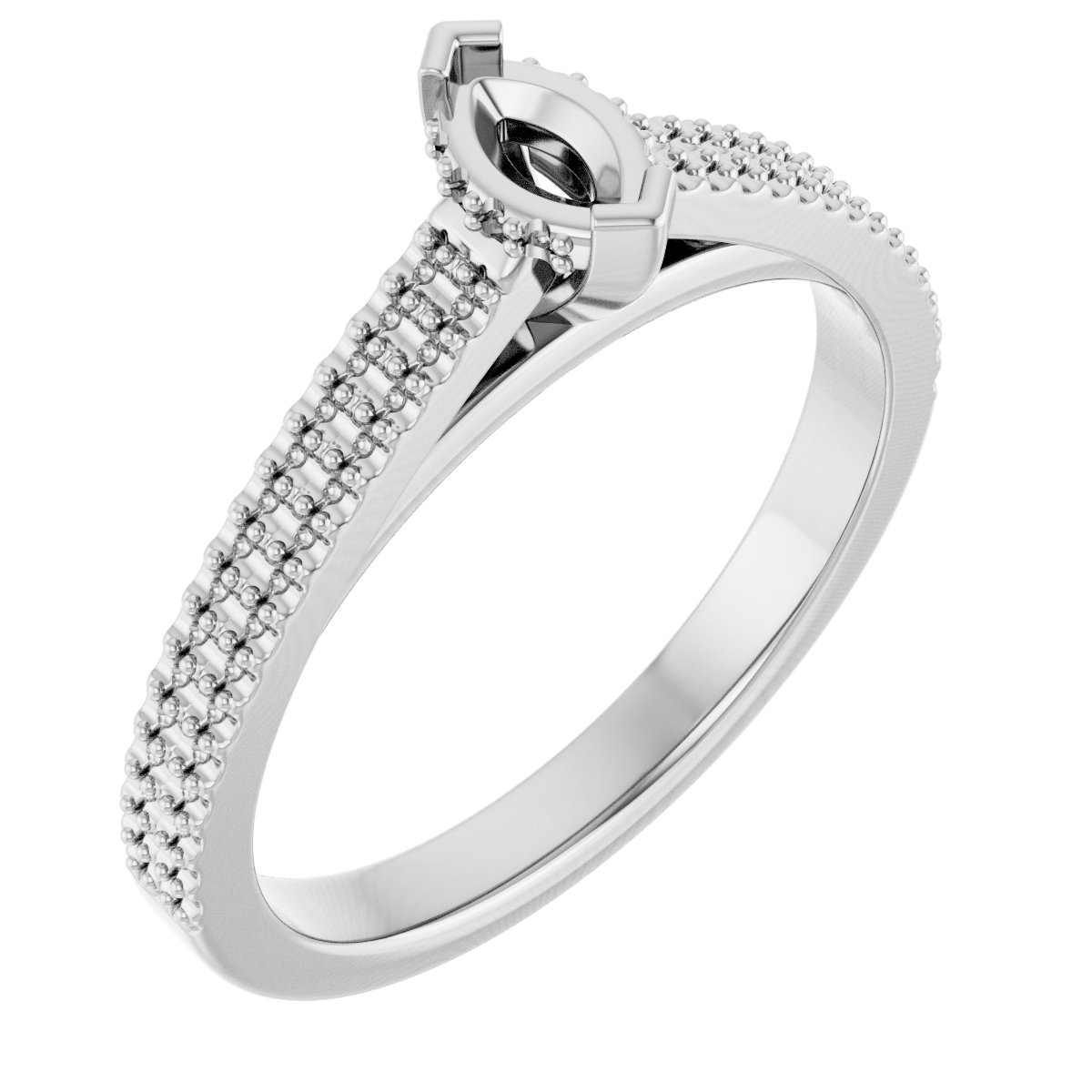 Hidden Halo-Style Engagement Ring