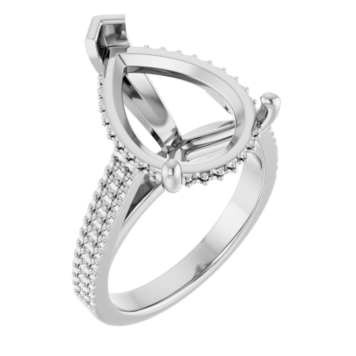 Hidden Halo-Style Engagement Ring