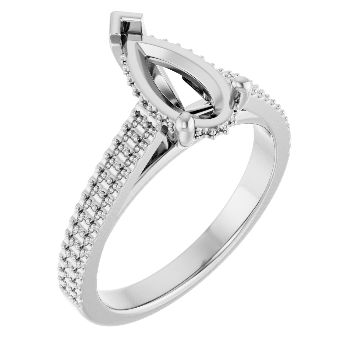Hidden Halo-Style Engagement Ring