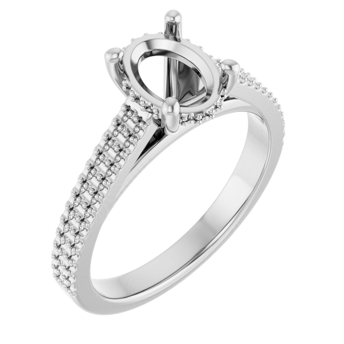 Hidden Halo-Style Engagement Ring
