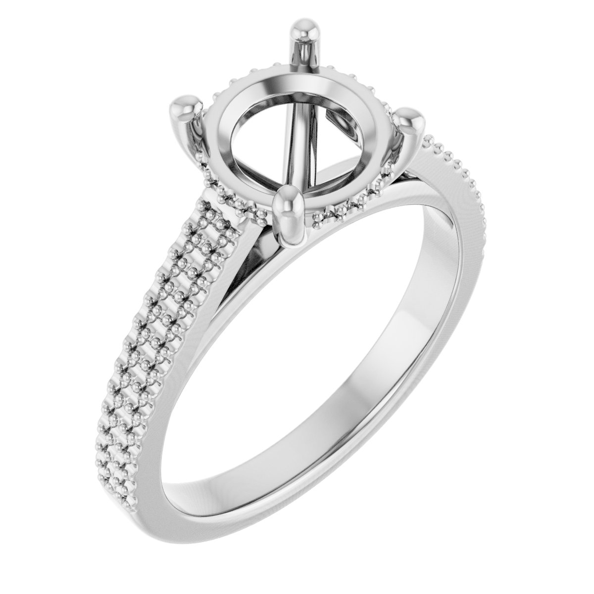 Hidden Halo-Style Engagement Ring
