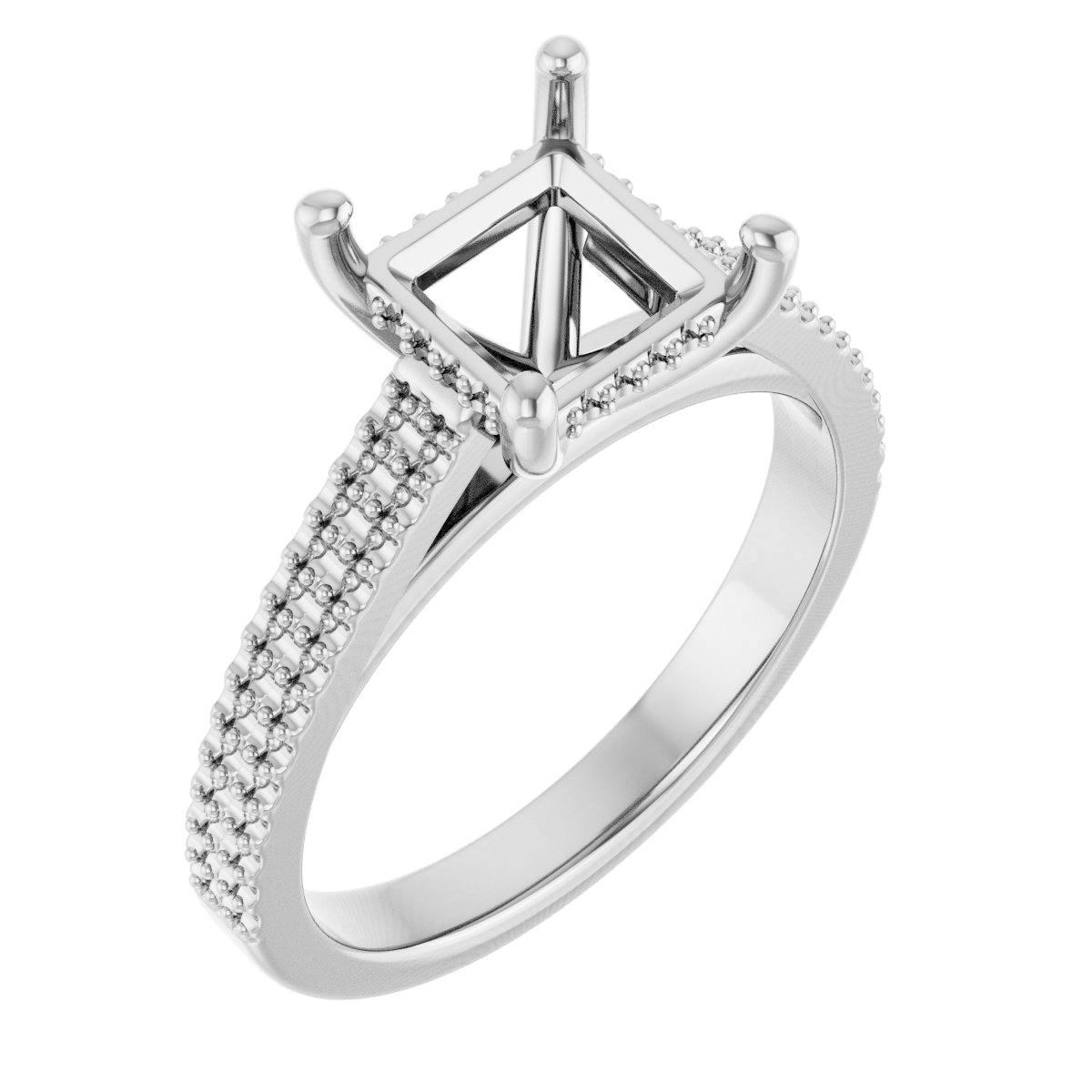 Hidden Halo-Style Engagement Ring