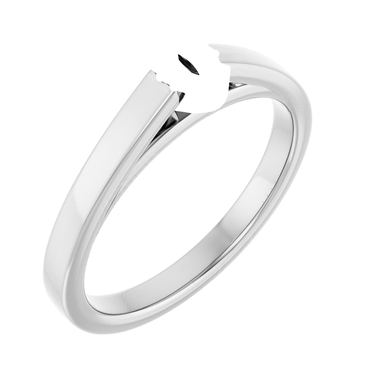 Hidden Halo-Style Engagement Ring