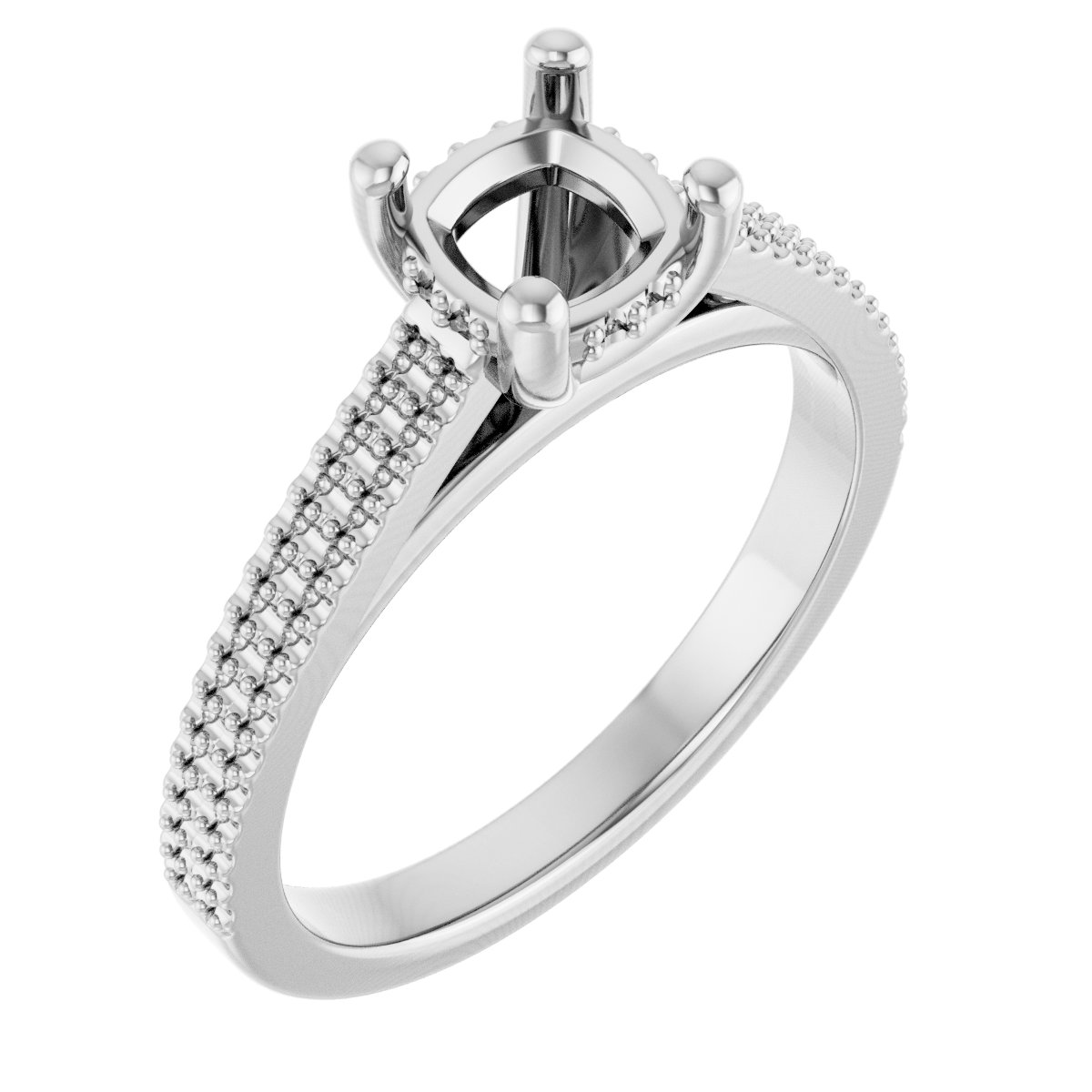 Hidden Halo-Style Engagement Ring