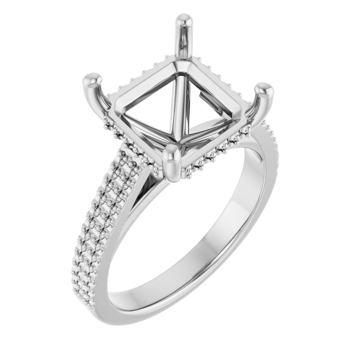 Hidden Halo-Style Engagement Ring