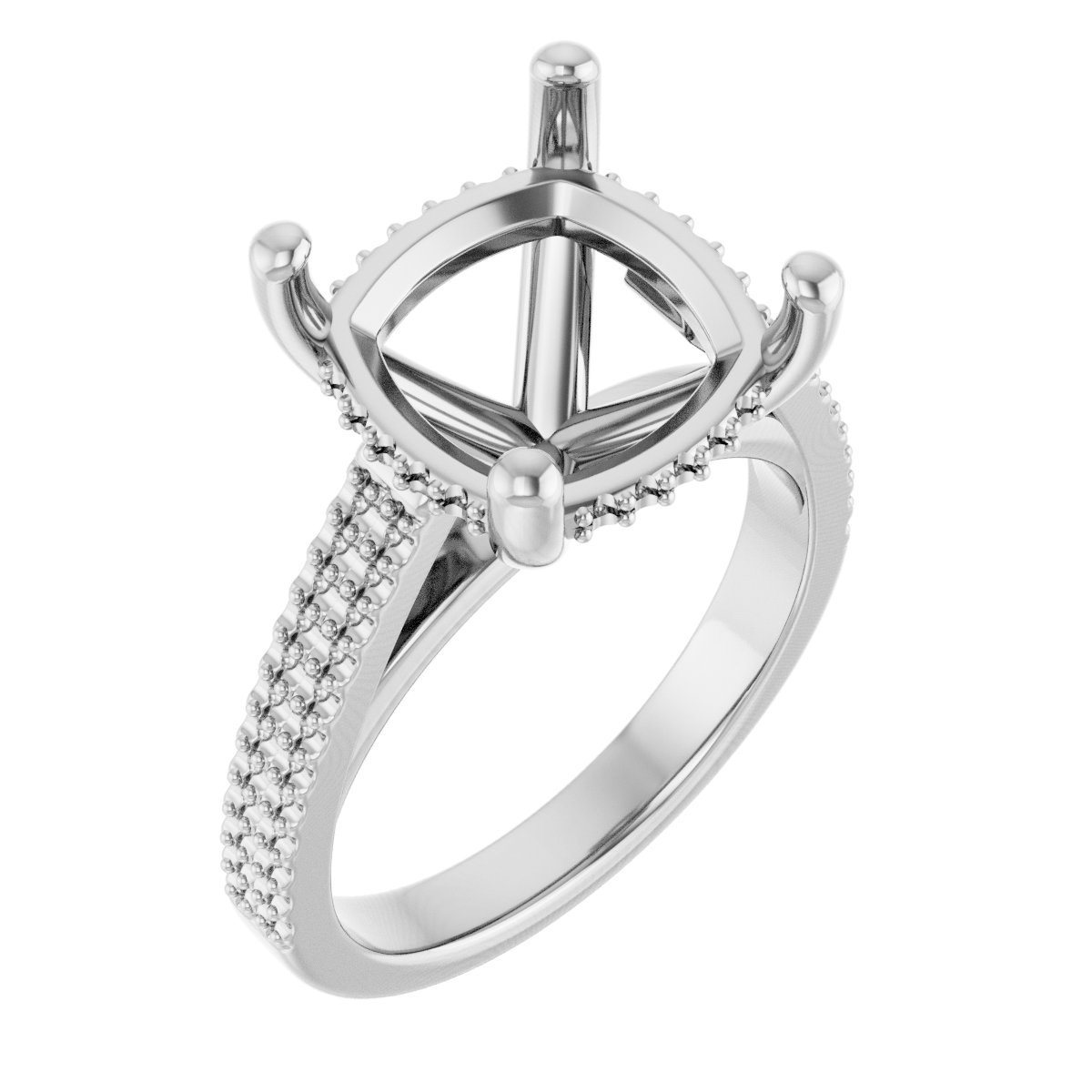 Hidden Halo-Style Engagement Ring