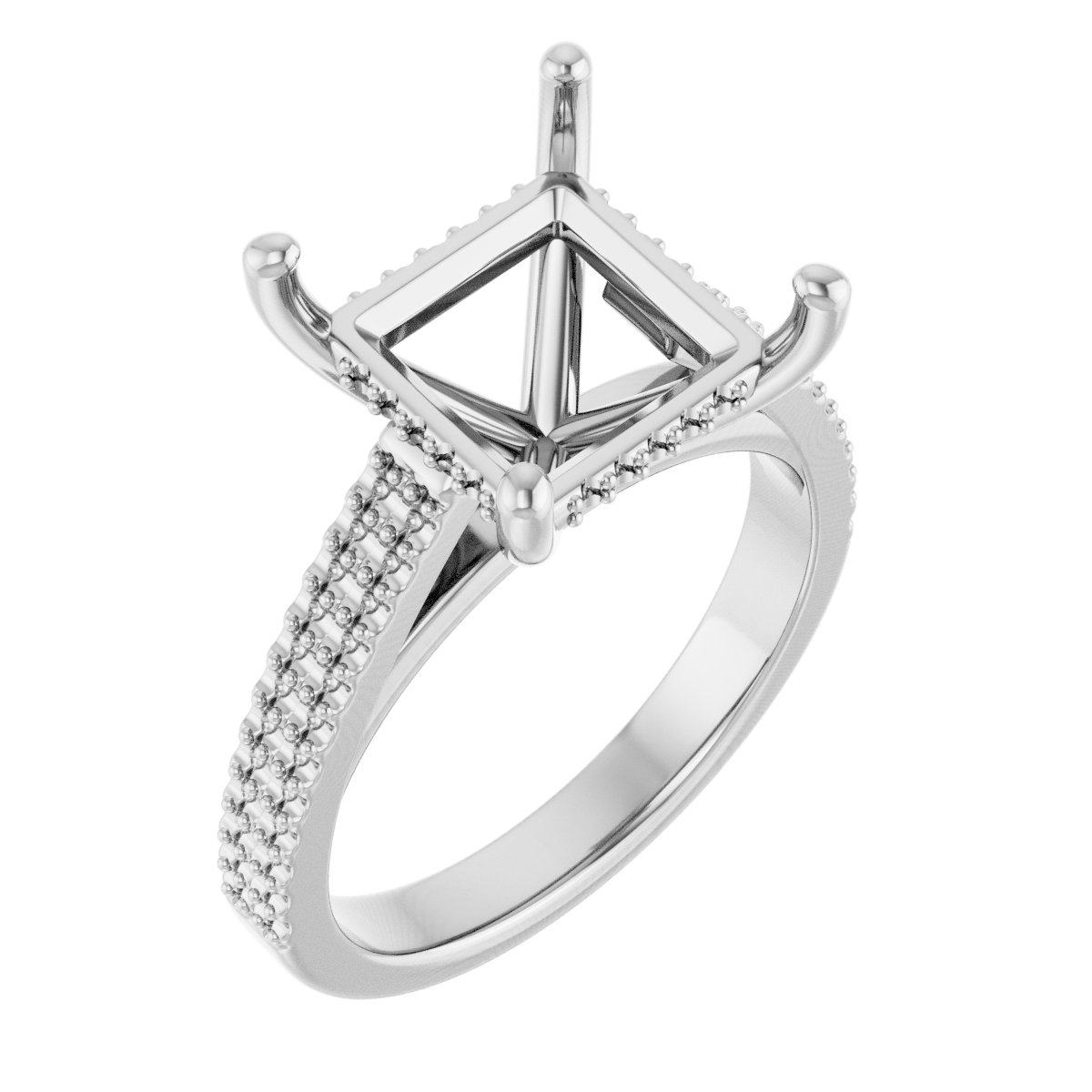 Hidden Halo-Style Engagement Ring