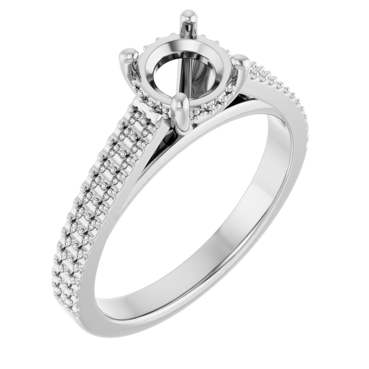Hidden Halo-Style Engagement Ring