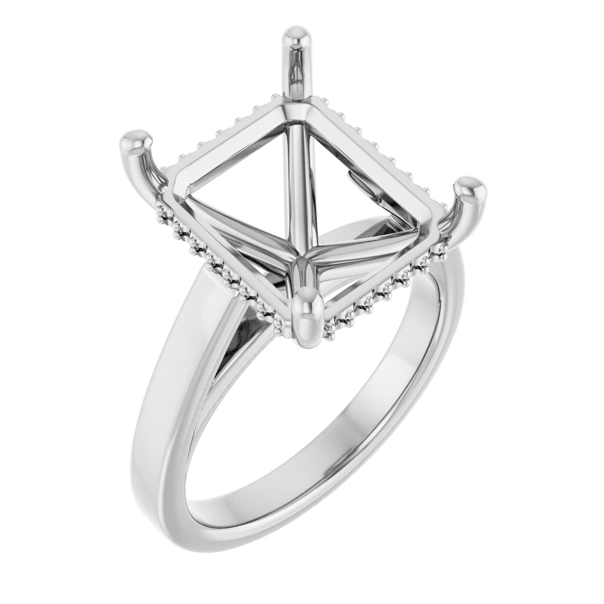 Hidden Halo-Style Engagement Ring