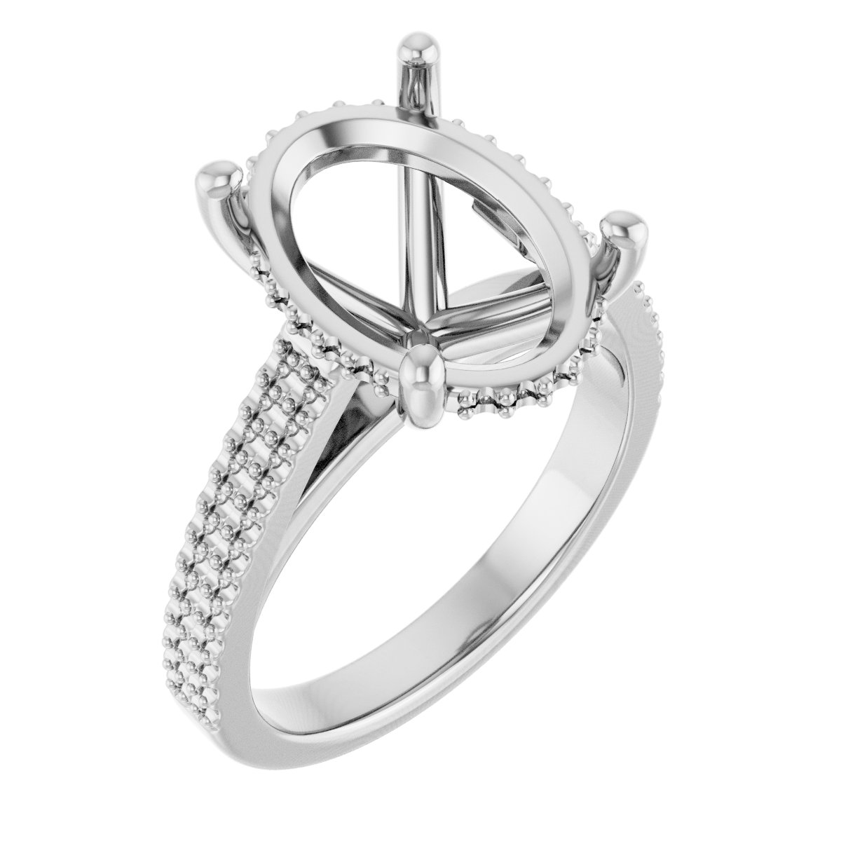 Hidden Halo-Style Engagement Ring
