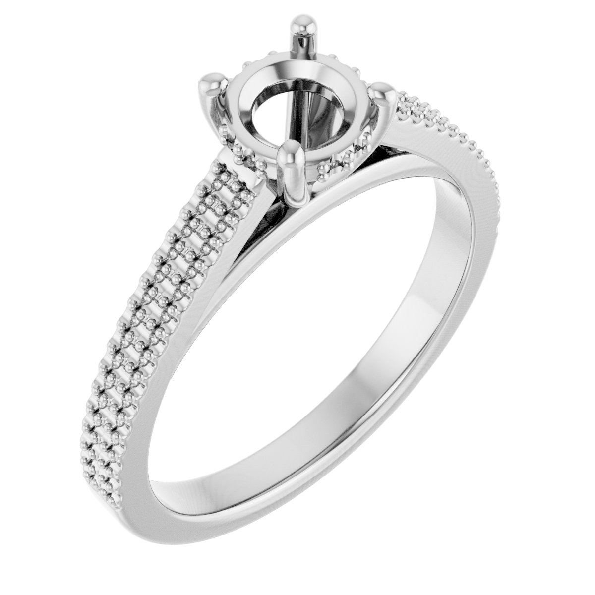 Hidden Halo-Style Engagement Ring