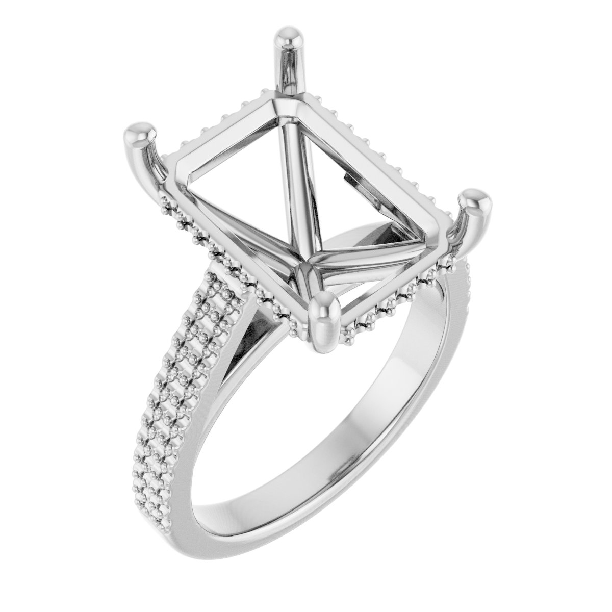Hidden Halo-Style Engagement Ring