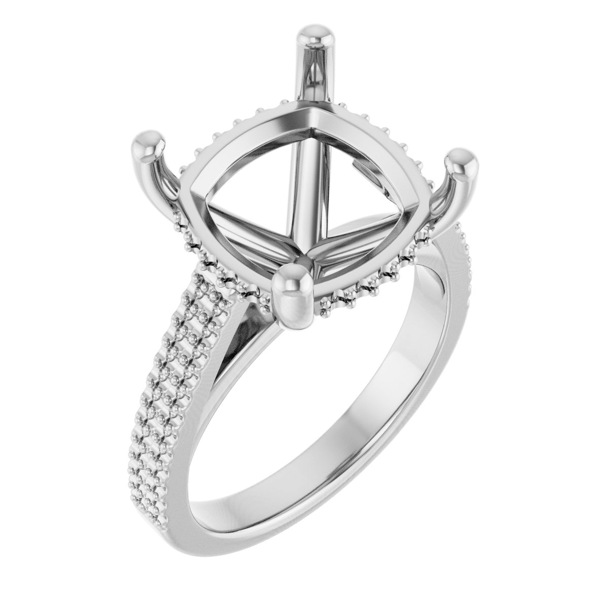 Hidden Halo-Style Engagement Ring