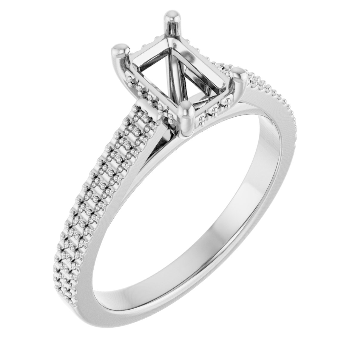 Hidden Halo-Style Engagement Ring