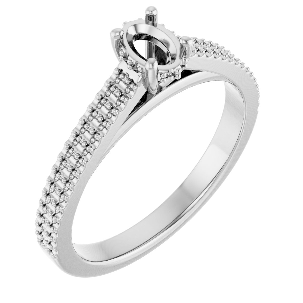 Hidden Halo-Style Engagement Ring