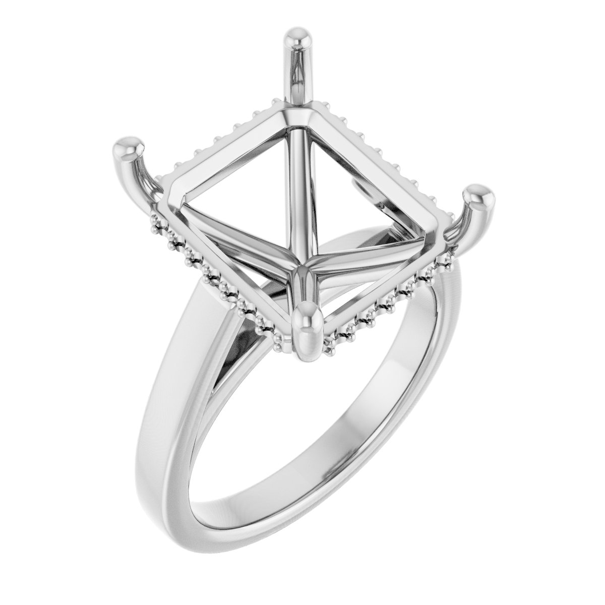 Hidden Halo-Style Engagement Ring