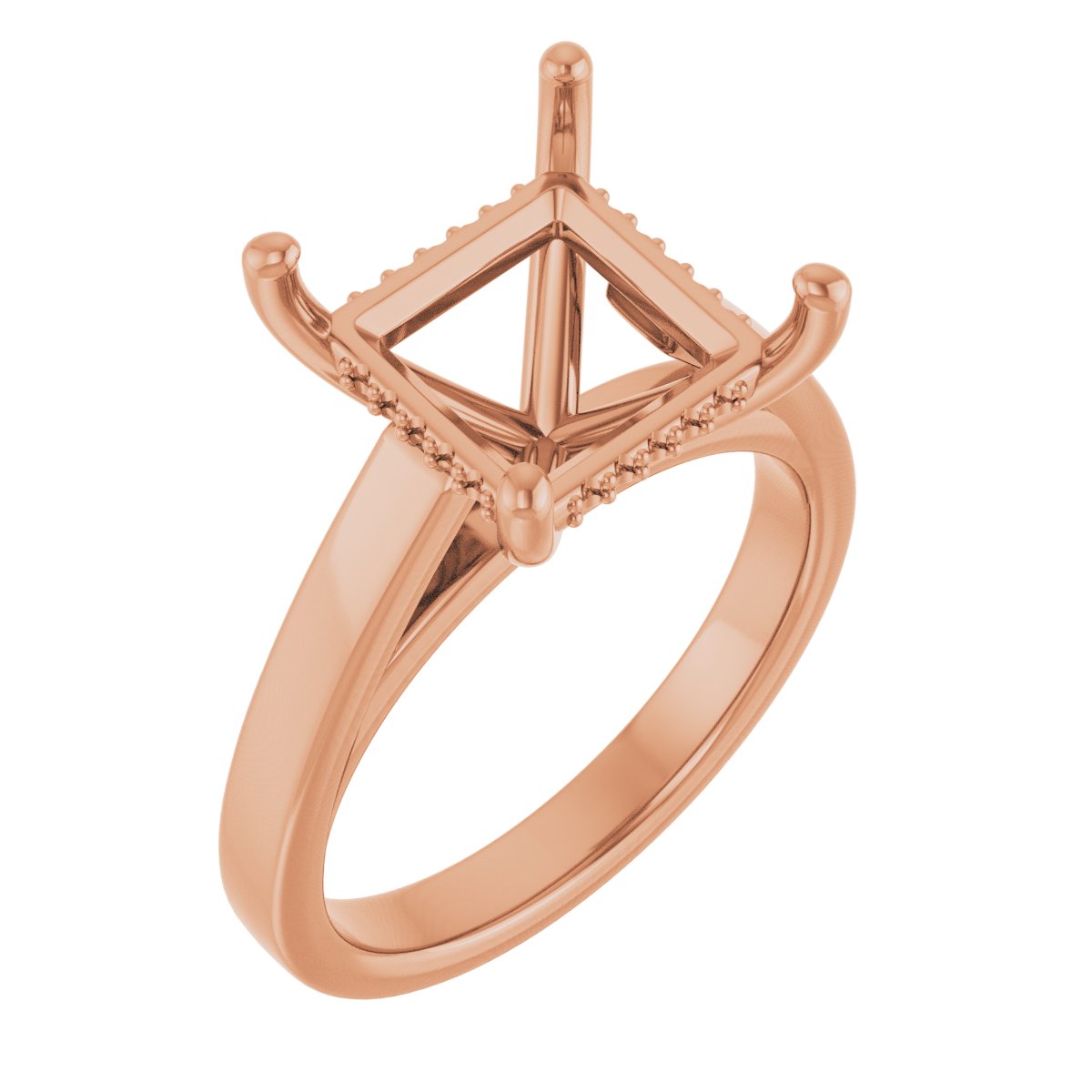 Hidden Halo-Style Engagement Ring