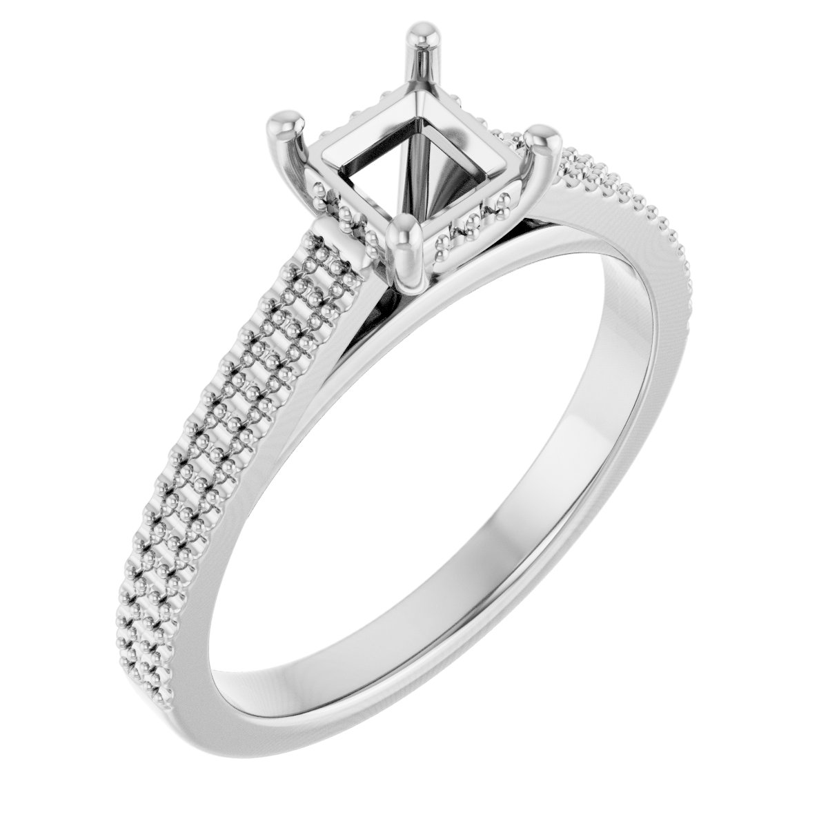 Hidden Halo-Style Engagement Ring