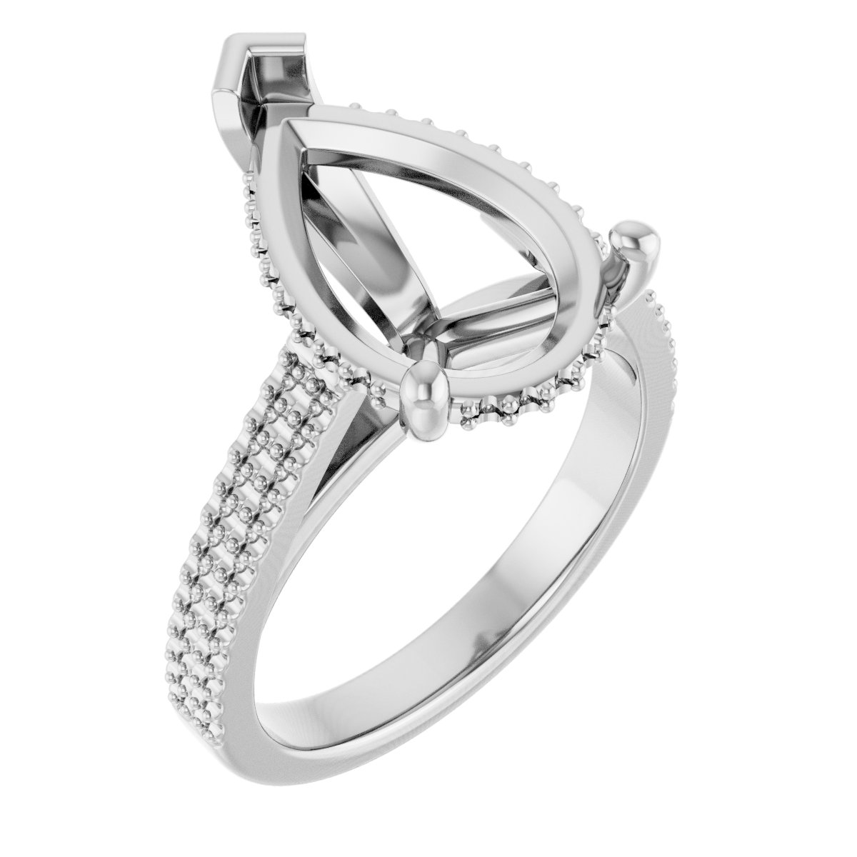 Hidden Halo-Style Engagement Ring
