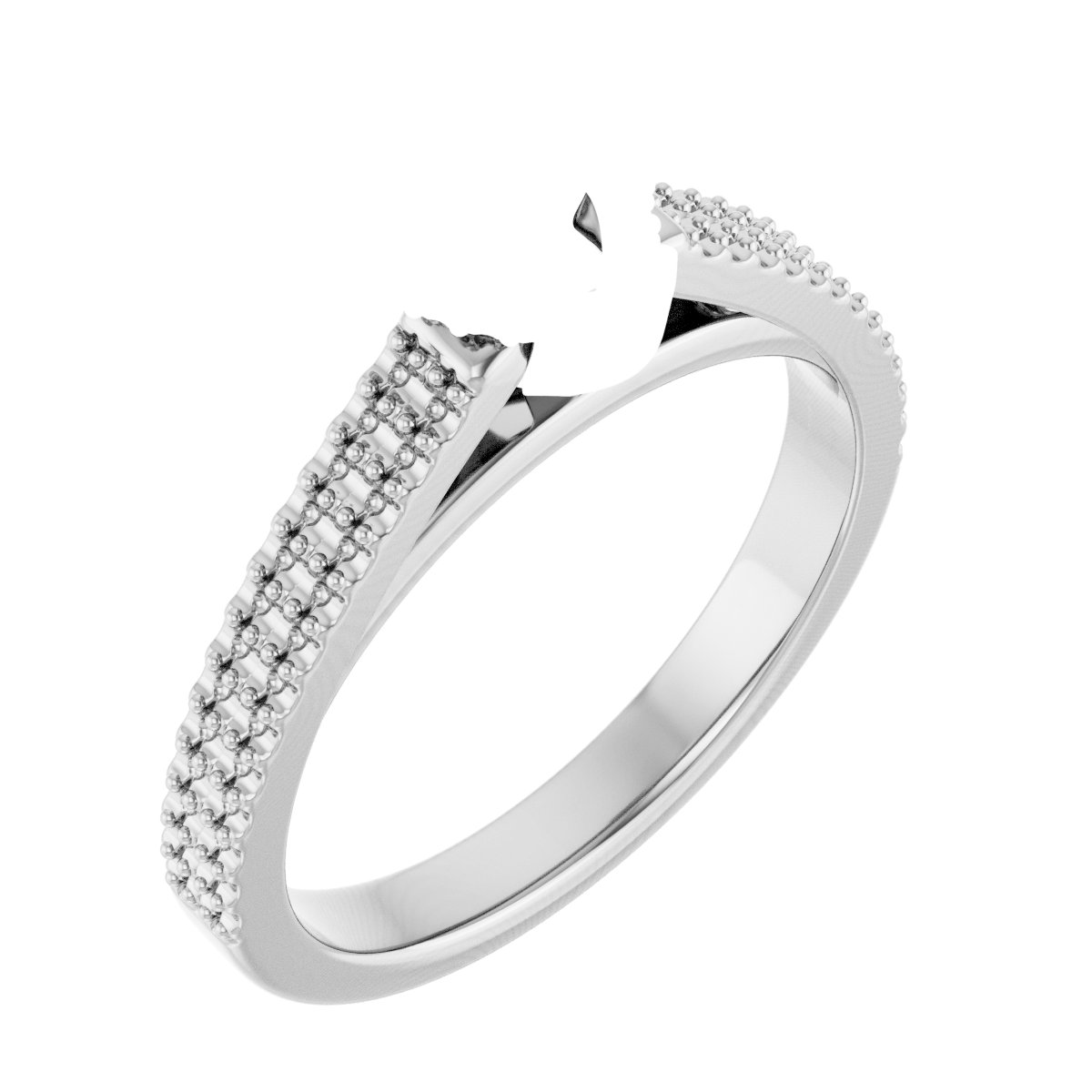 Hidden Halo-Style Engagement Ring