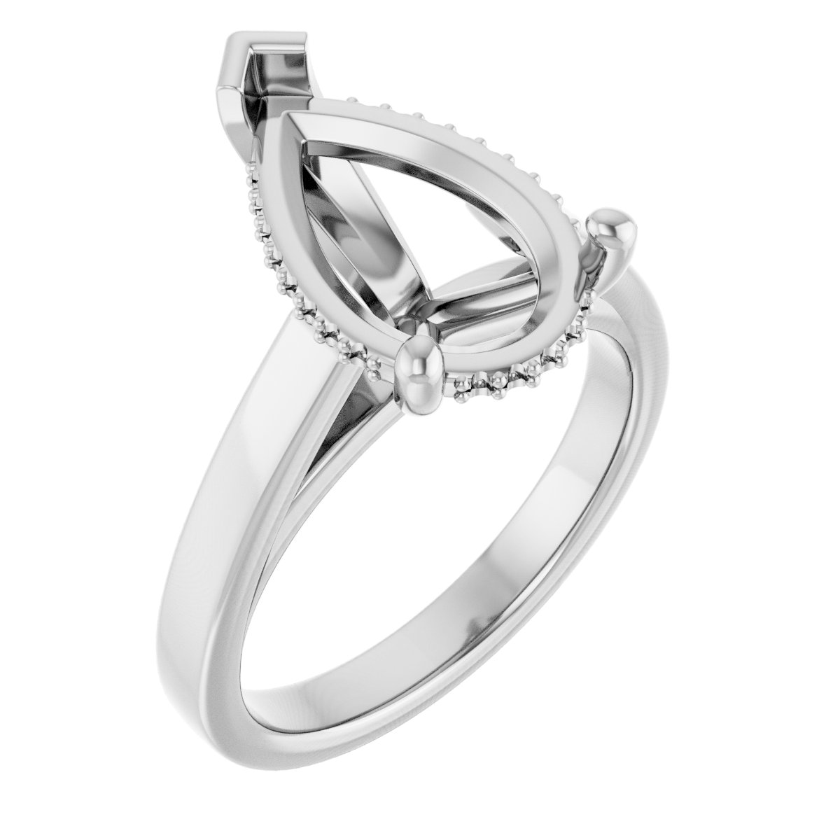 Hidden Halo-Style Engagement Ring