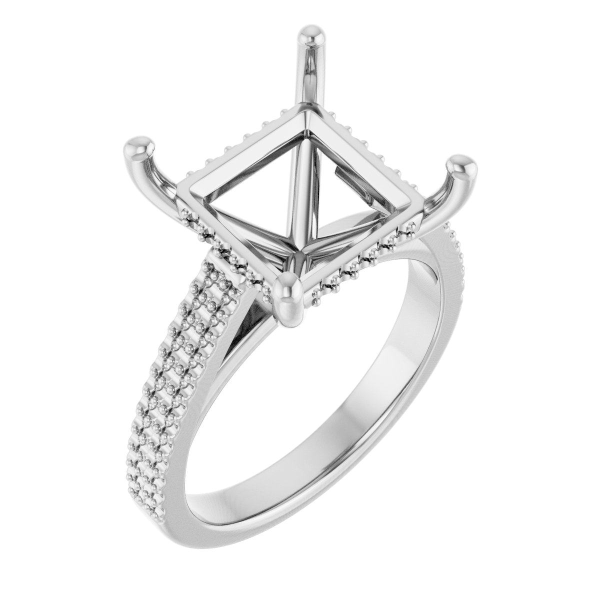 Hidden Halo-Style Engagement Ring
