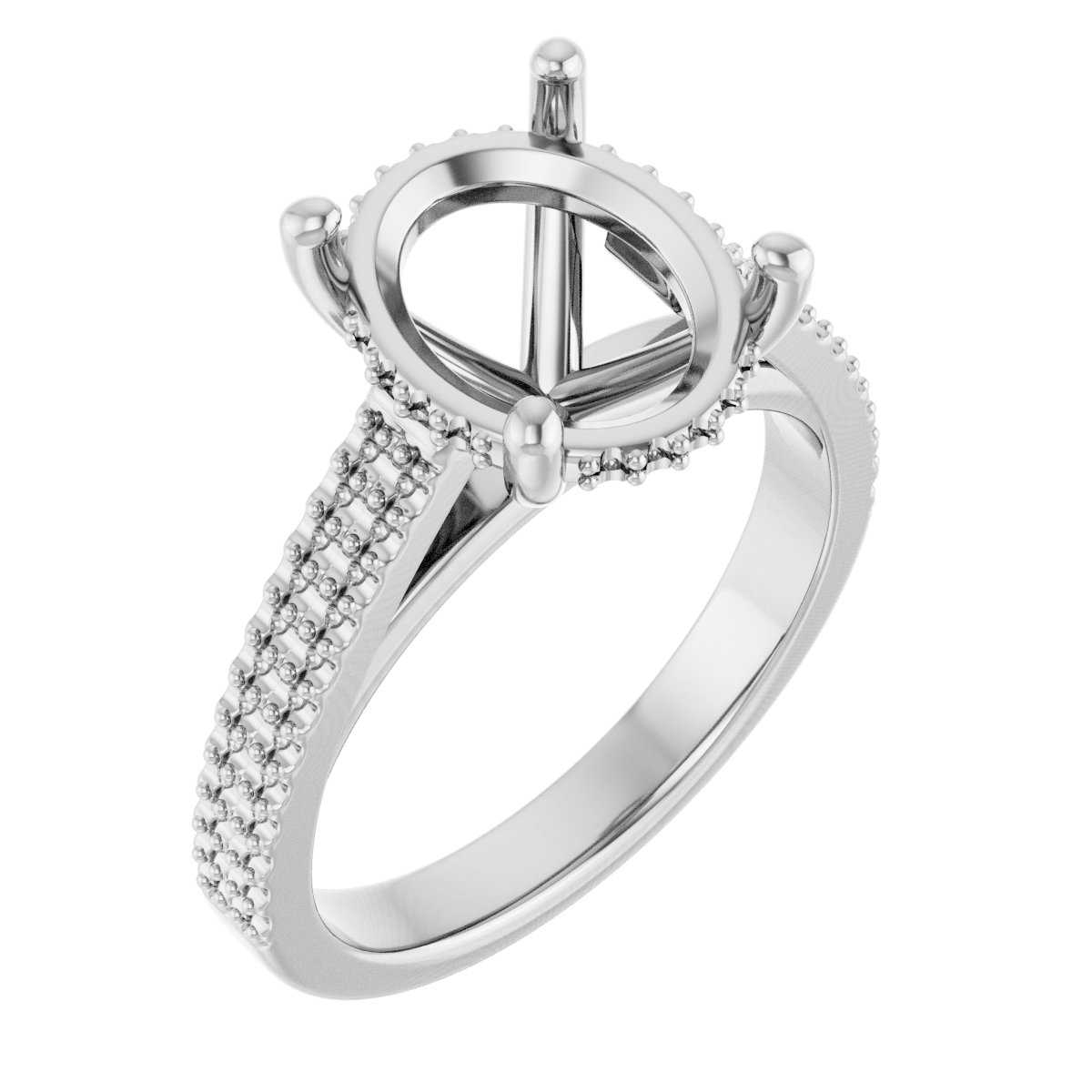 Hidden Halo-Style Engagement Ring