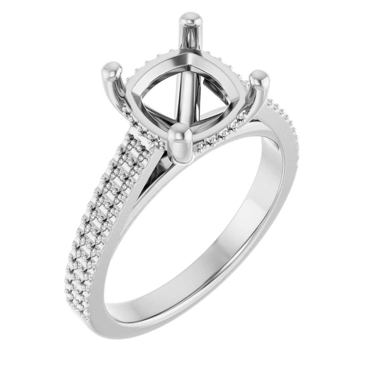 Hidden Halo-Style Engagement Ring