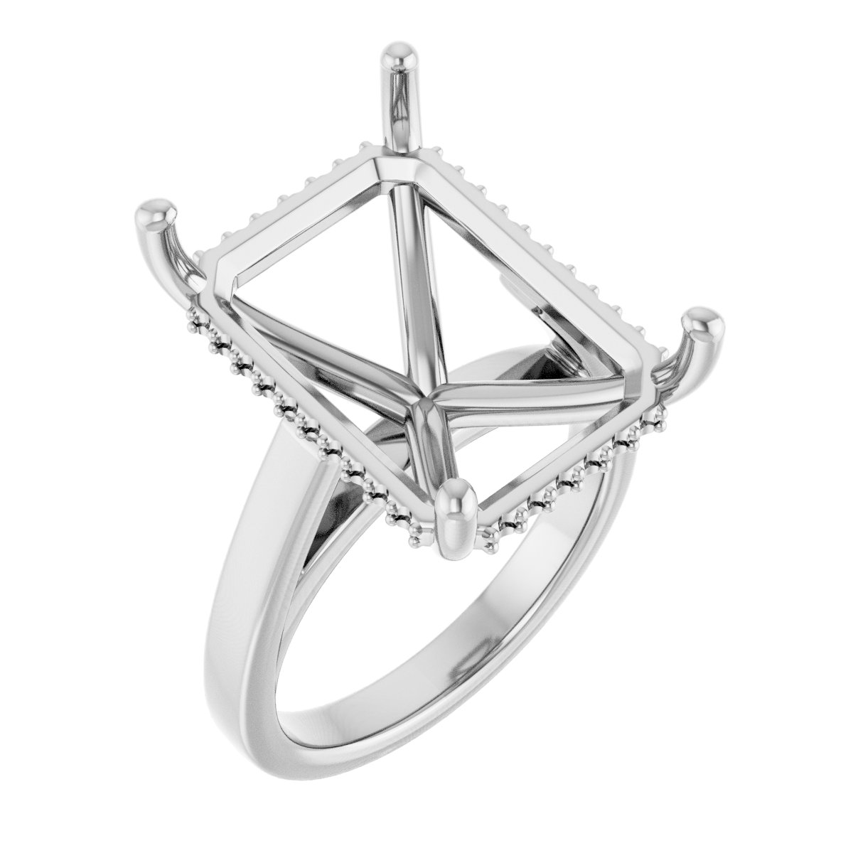 Hidden Halo-Style Engagement Ring