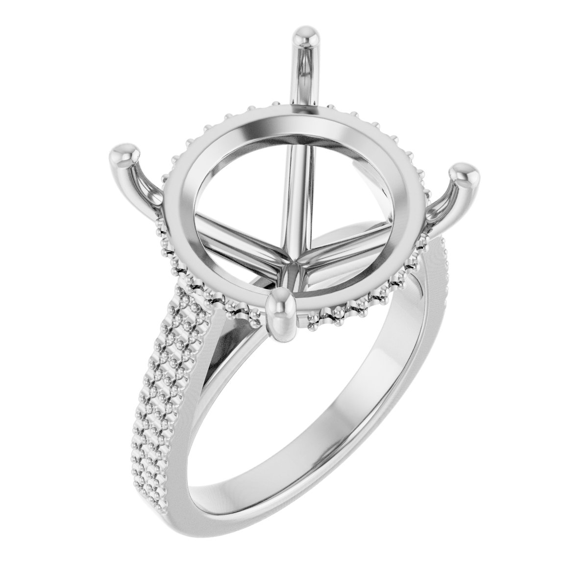 Hidden Halo-Style Engagement Ring