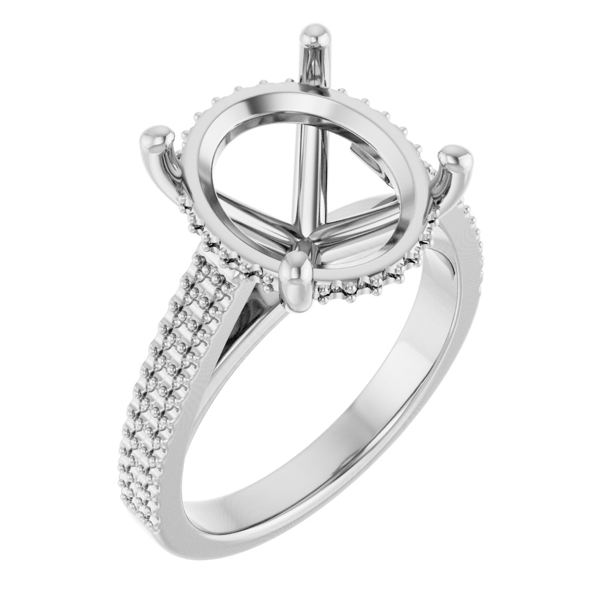 Hidden Halo-Style Engagement Ring