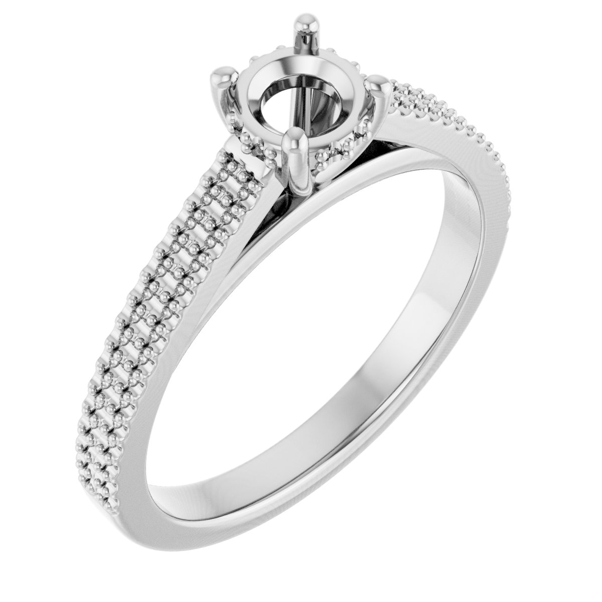 Hidden Halo-Style Engagement Ring