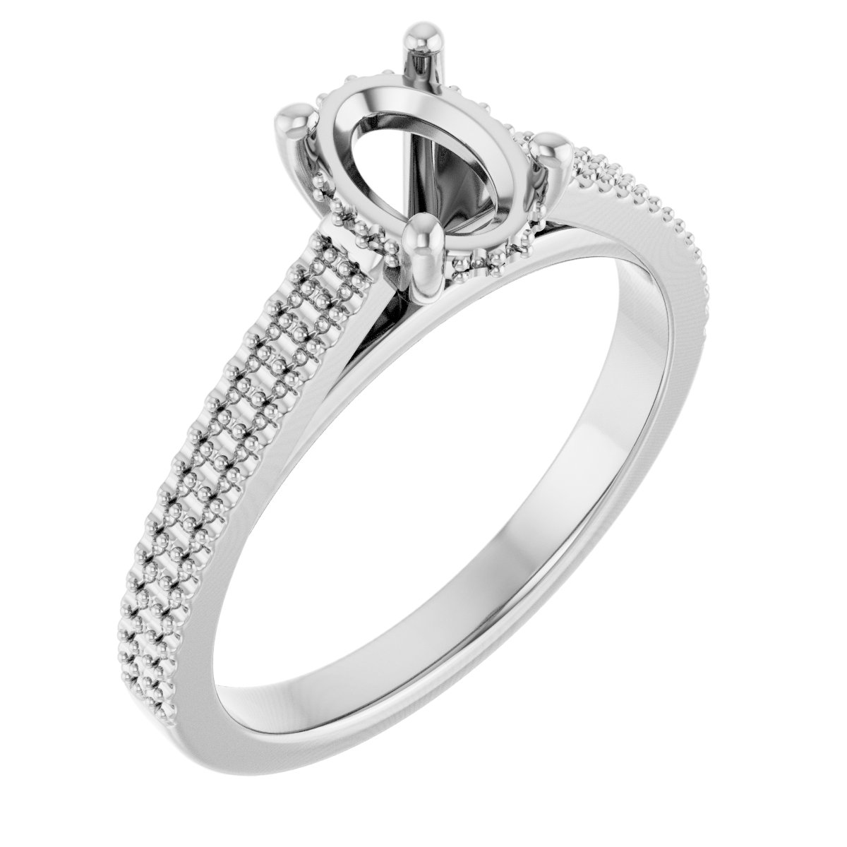 Hidden Halo-Style Engagement Ring