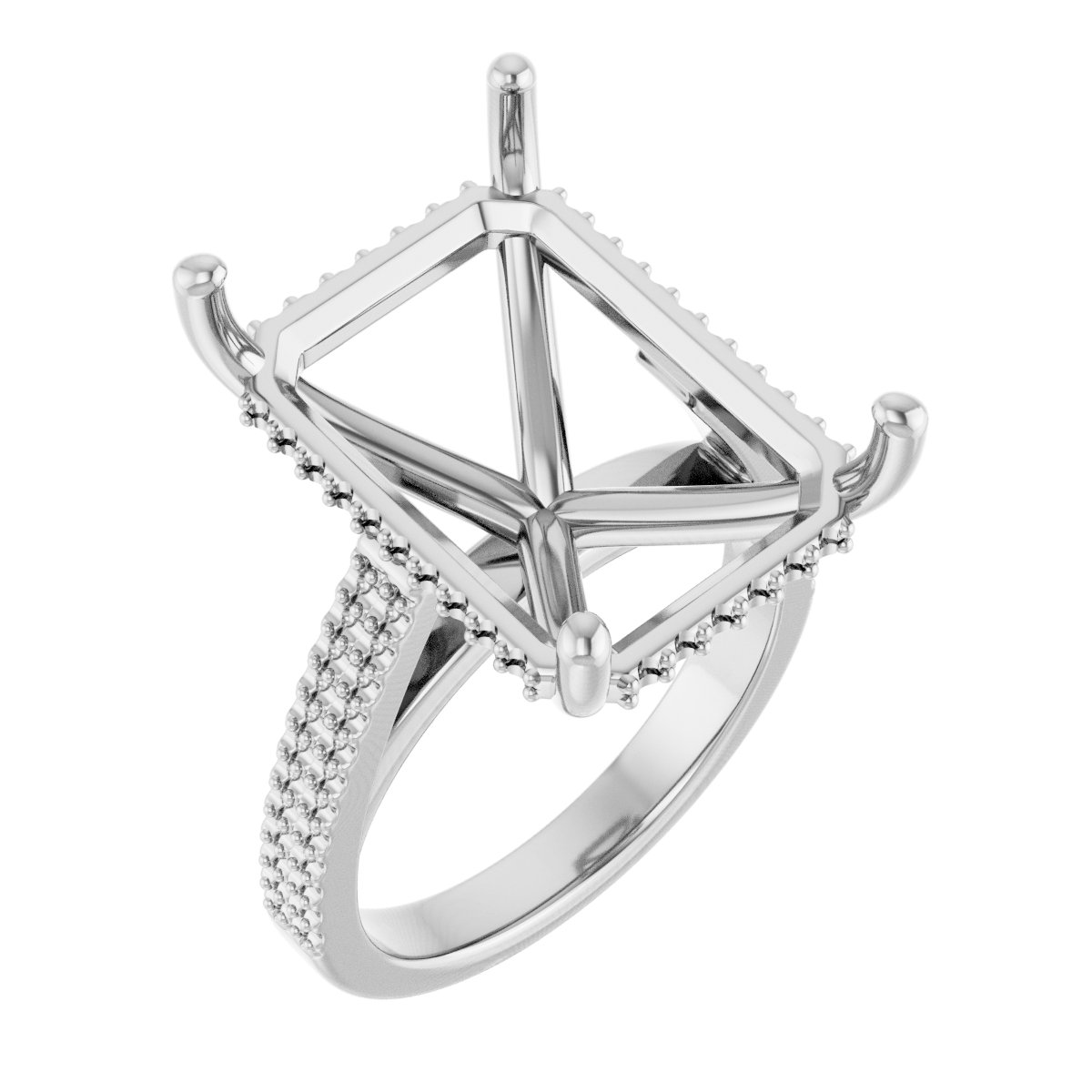 Hidden Halo-Style Engagement Ring