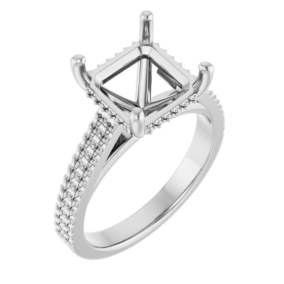 Hidden Halo-Style Engagement Ring