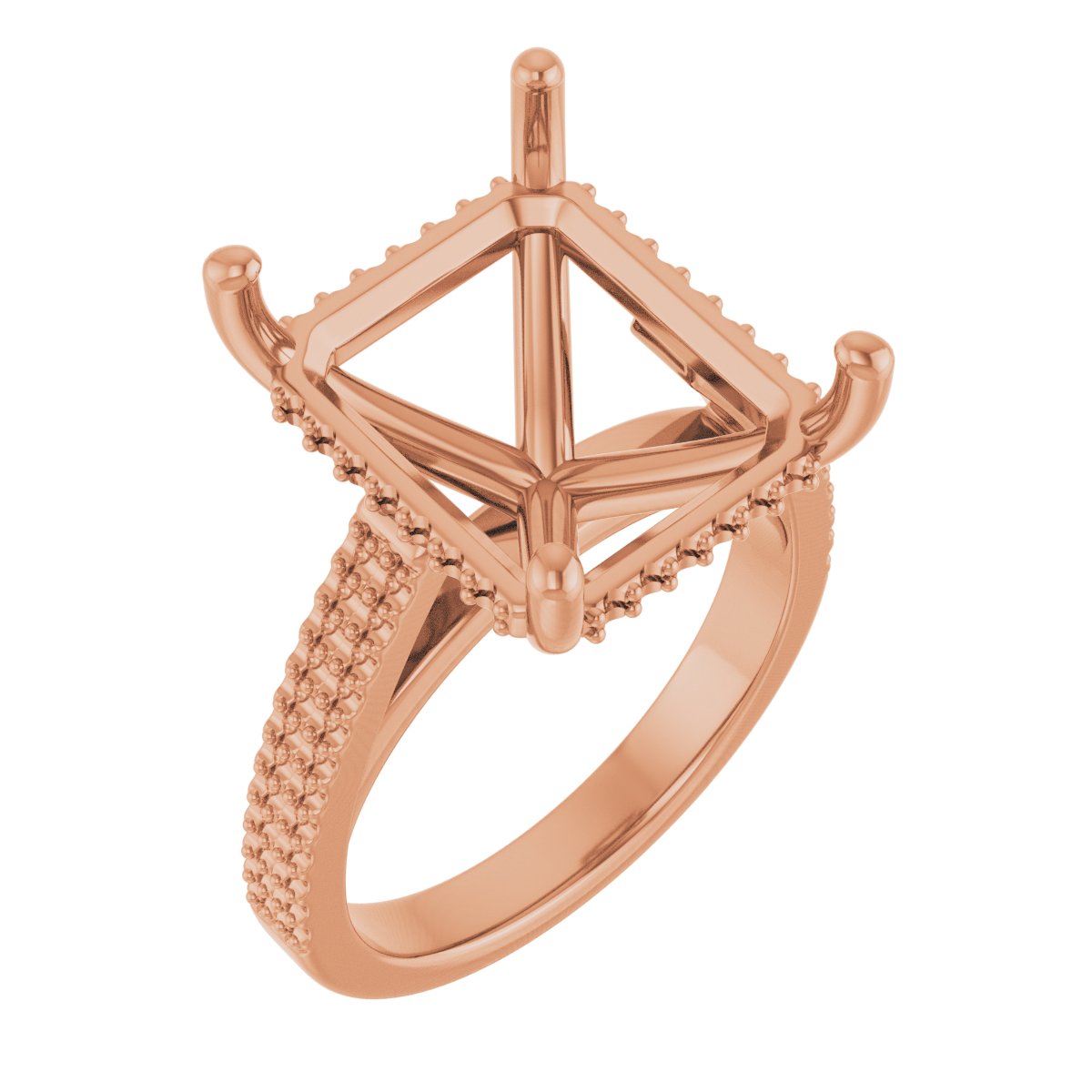 Hidden Halo-Style Engagement Ring