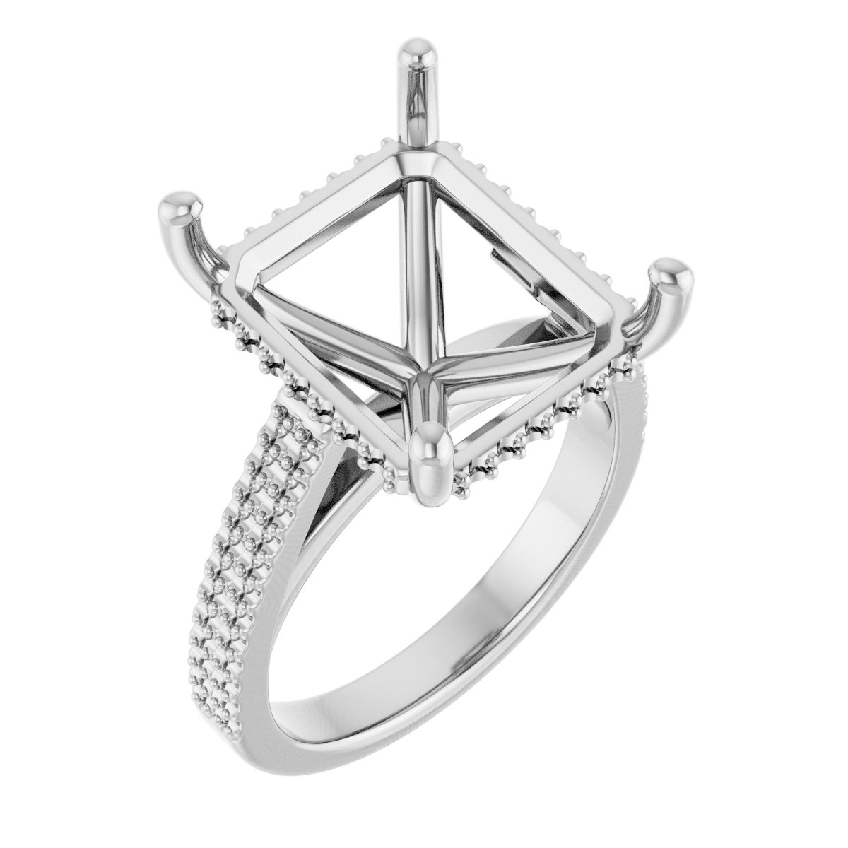 Hidden Halo-Style Engagement Ring