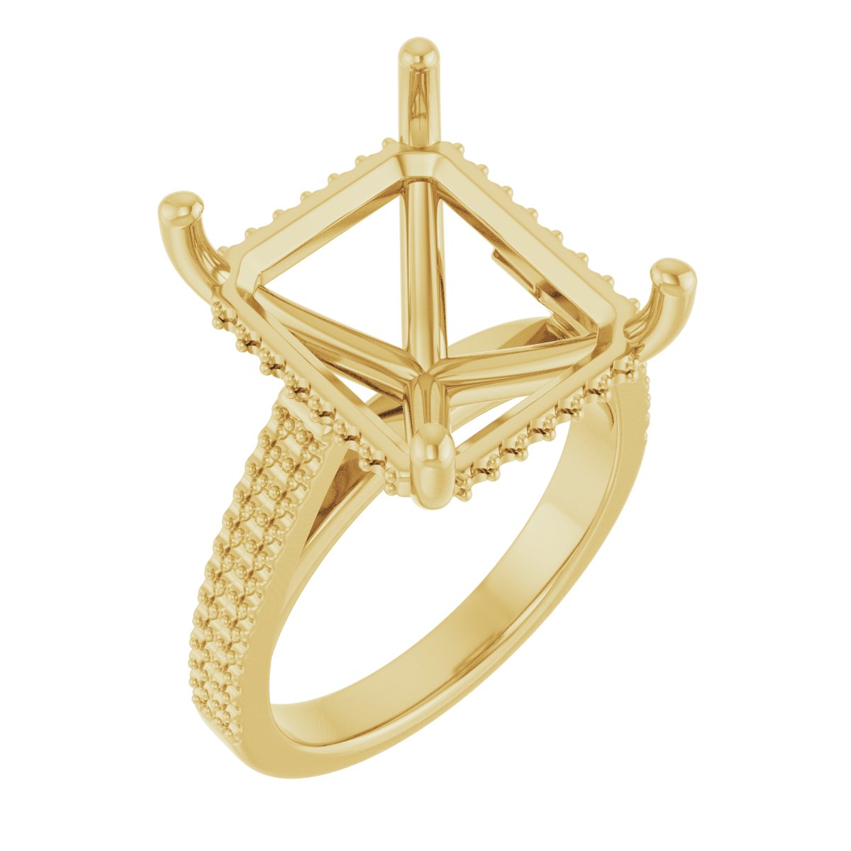 Hidden Halo-Style Engagement Ring