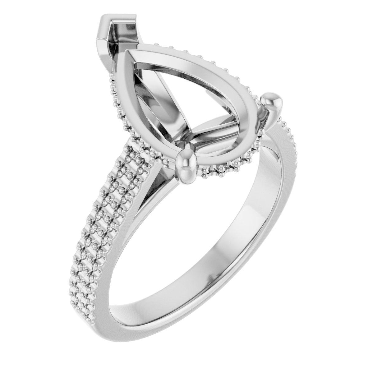 Hidden Halo-Style Engagement Ring