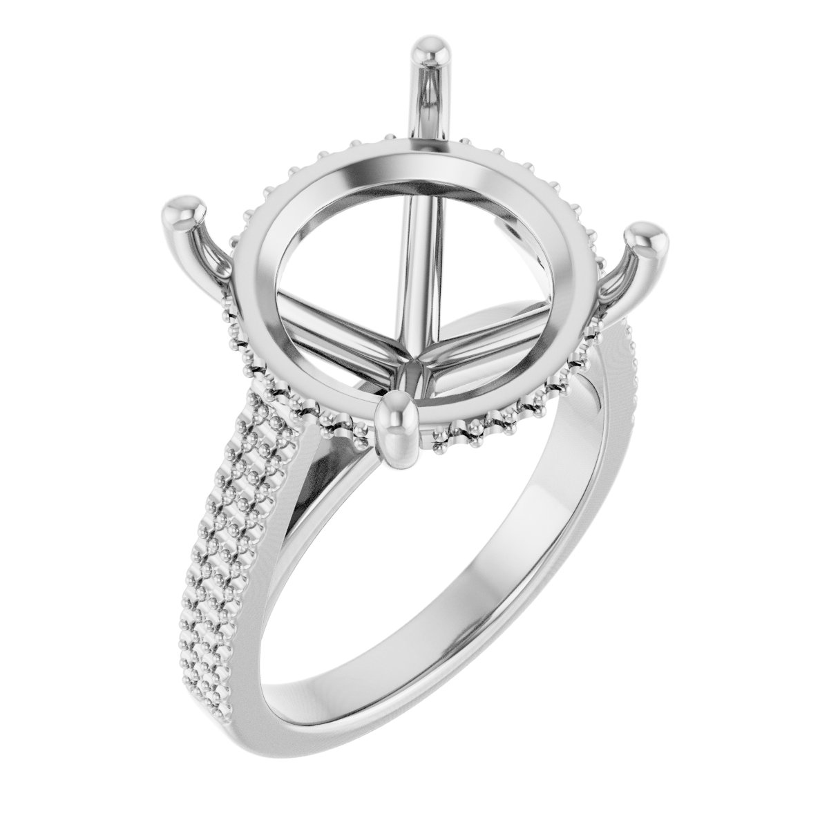 Hidden Halo-Style Engagement Ring