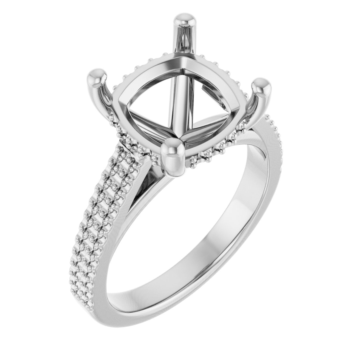 Hidden Halo-Style Engagement Ring