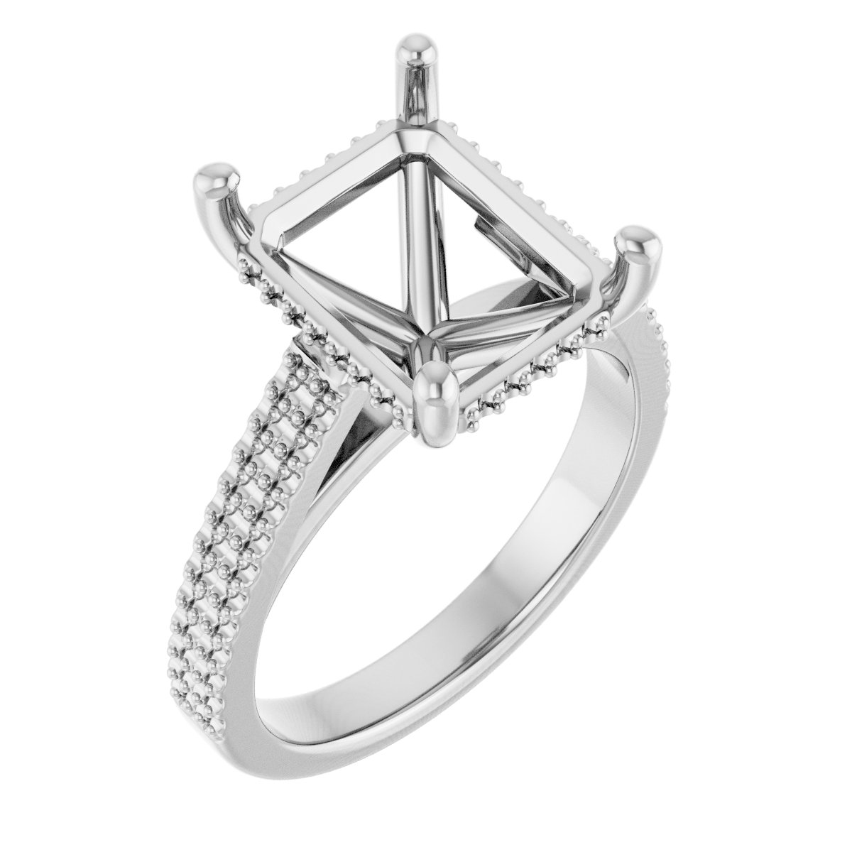 Hidden Halo-Style Engagement Ring
