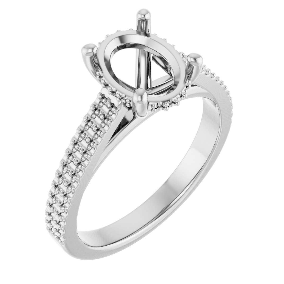 Hidden Halo-Style Engagement Ring